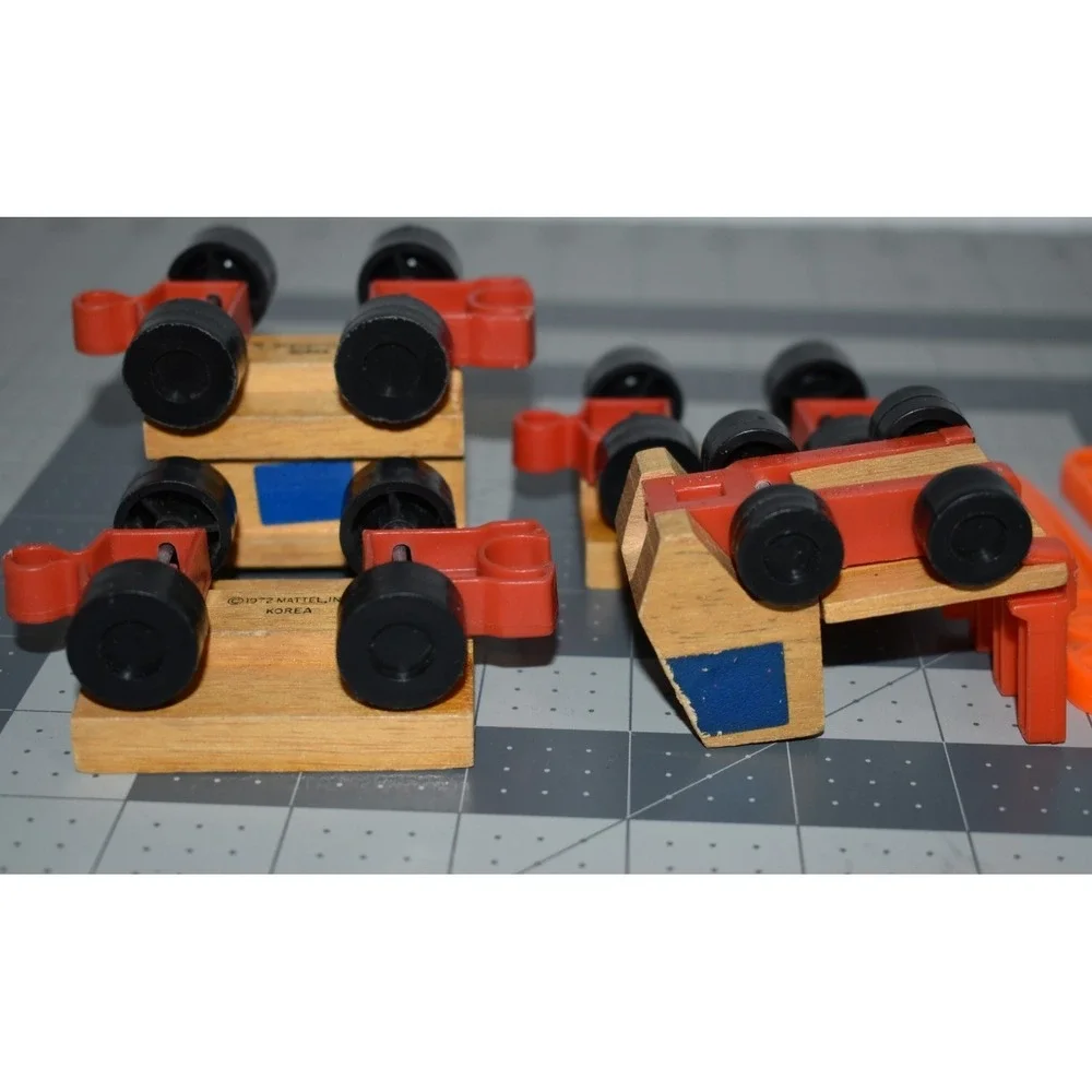1972 Mattel Wooden Putt Putt Train Cars Truck Parts Pieces Lot Vintage Toy